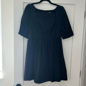 Madewell Puff Sleeve Poplin Dress